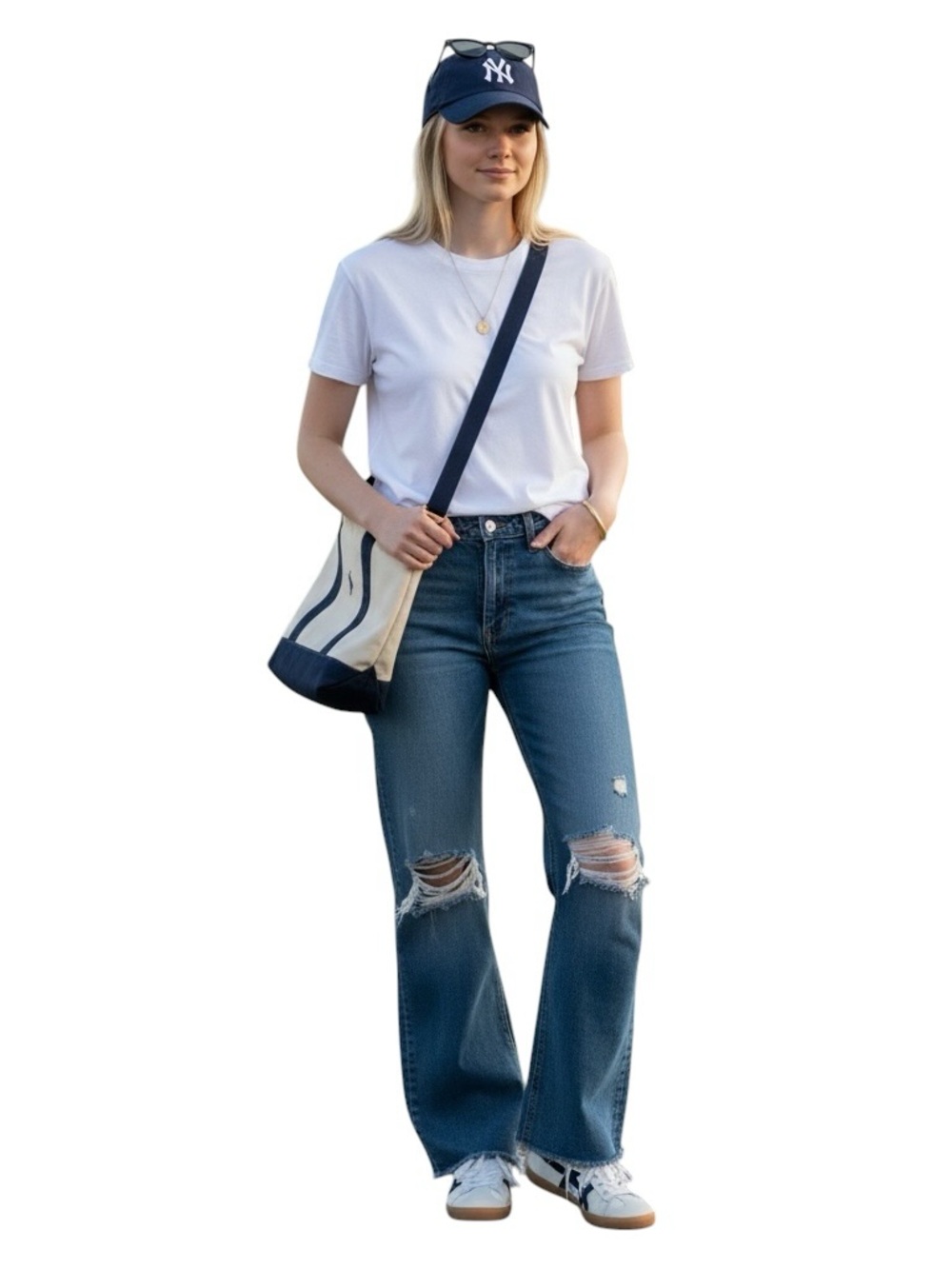Pistola High Rise Wide Leg Distressed Jeans Size 25 Medium Wash Designer Denim